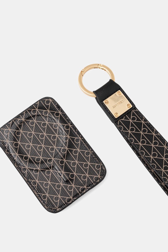 Doplnky Puzdro na karty s kľúčenkou Calvin Klein LV04F1101G čierna