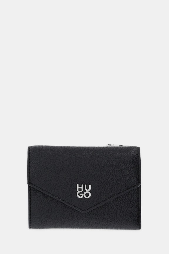 HUGO portofel Chris 2.0 FlapWallet imitatie de piele negru 50547914