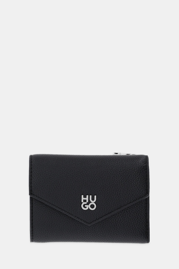 HUGO portofel Chris 2.0 FlapWallet imitatie de piele negru 50547914
