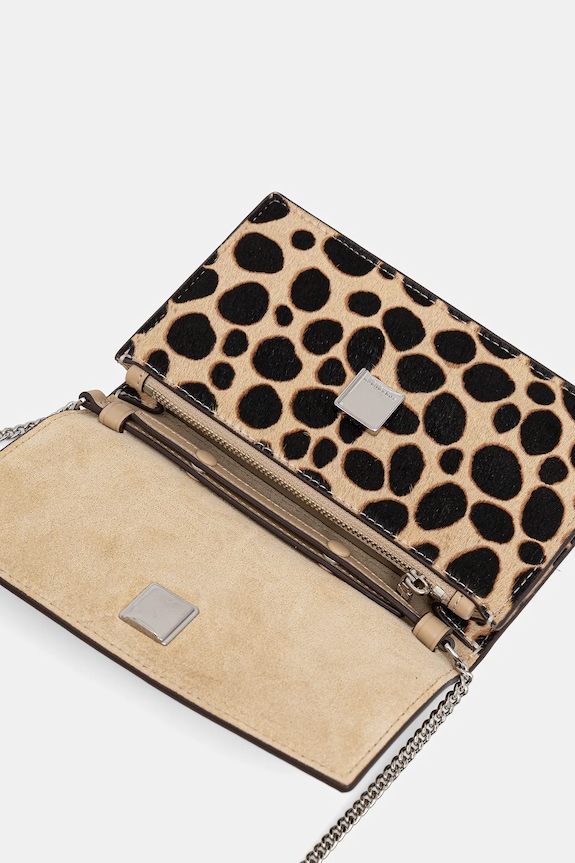 Tory Burch borsa a mano in pelle Kira Haircalf Mini 174399.250 beige