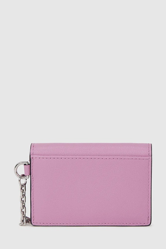 Δερμάτινο πορτοφόλι Karl Lagerfeld IKON A4W32019 ροζ SS26