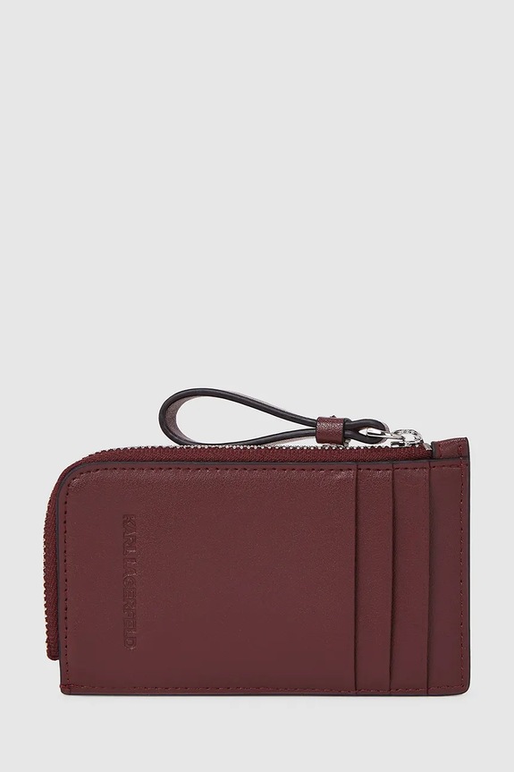 Kožni novčanik Karl Lagerfeld K/CIRCLE A4W32024 bordo AW25