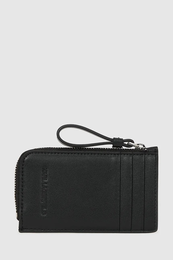 Δερμάτινο πορτοφόλι Karl Lagerfeld IKON A4W32024 μαύρο AW25