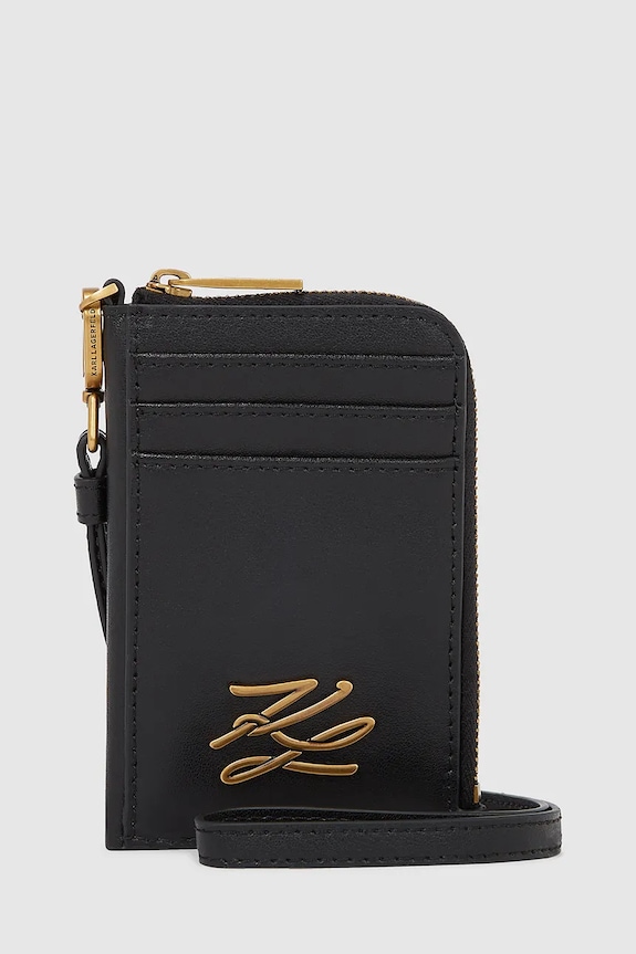 Kožni novčanik Karl Lagerfeld K/AUTOGRAPH bez uzorka crna A4W32035