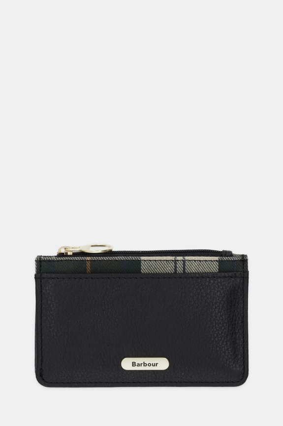 Кожаный кошелек Barbour узор чёрный LLG0035