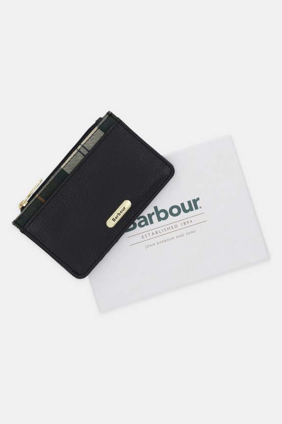 Кожаный кошелек Barbour чёрный LLG0035