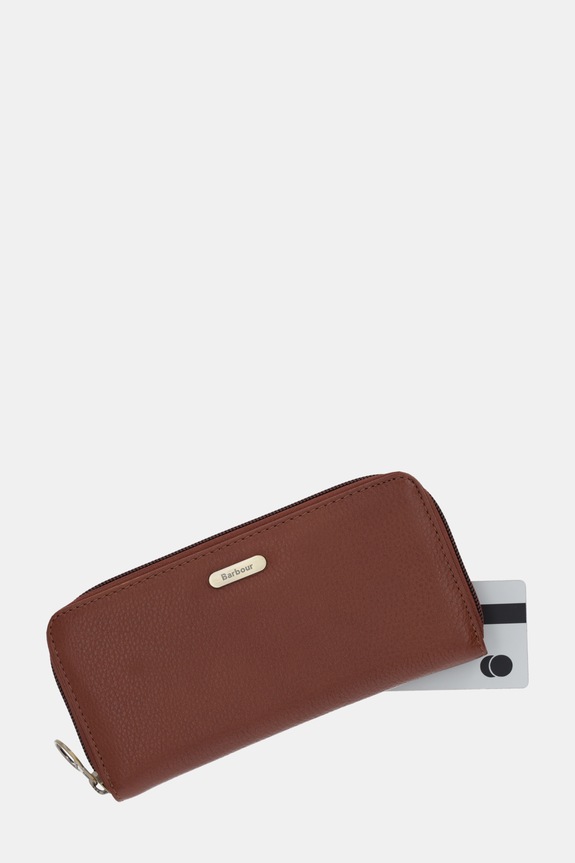 Шкіряний гаманець Barbour коричневий LLG0038