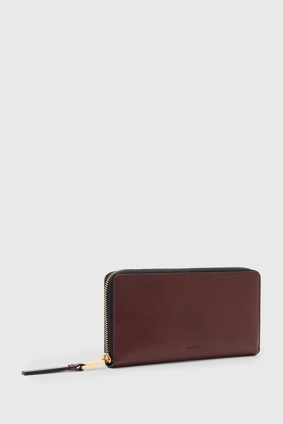 Δερμάτινο πορτοφόλι AllSaints TRAVEL W276XD κόκκινο AW25