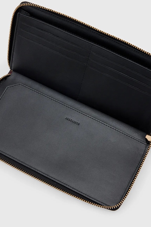 Δερμάτινο πορτοφόλι AllSaints TRAVEL κόκκινο W276XD