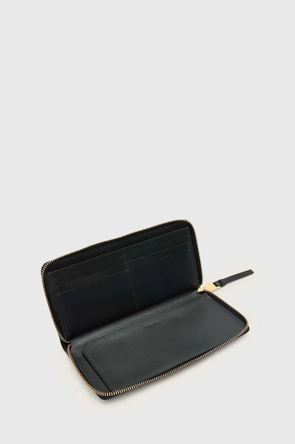 Кожаный кошелек AllSaints TRAVEL чёрный W277XD