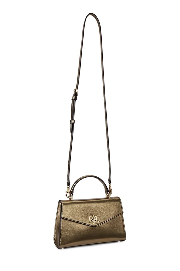 Lauren Ralph Lauren torebka skórzana 431P02413 złoty AW25