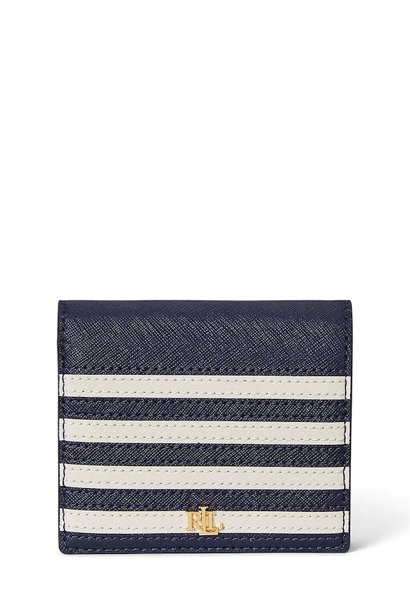 Lauren Ralph Lauren portfel skórzany skóra licowa granatowy 432962113