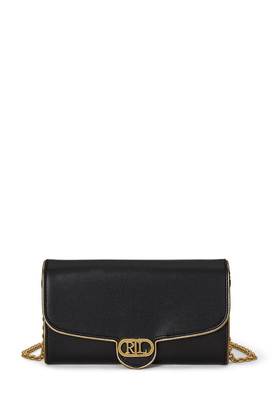 Kožená peňaženka Lauren Ralph Lauren usňová koža čierna 432964153
