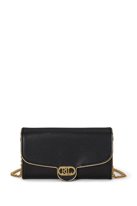 Kožená peňaženka Lauren Ralph Lauren usňová koža čierna 432964153