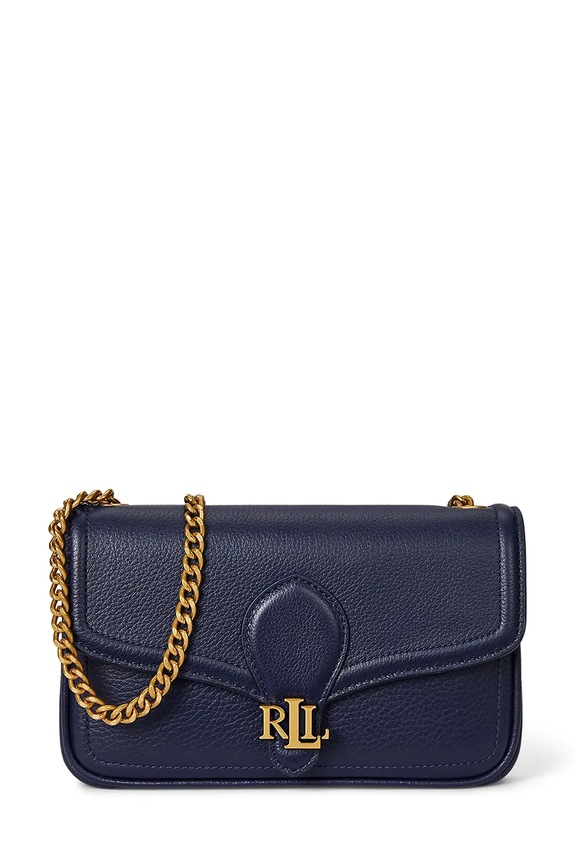 Lauren Ralph Lauren portfel skórzany skóra licowa granatowy 432977374