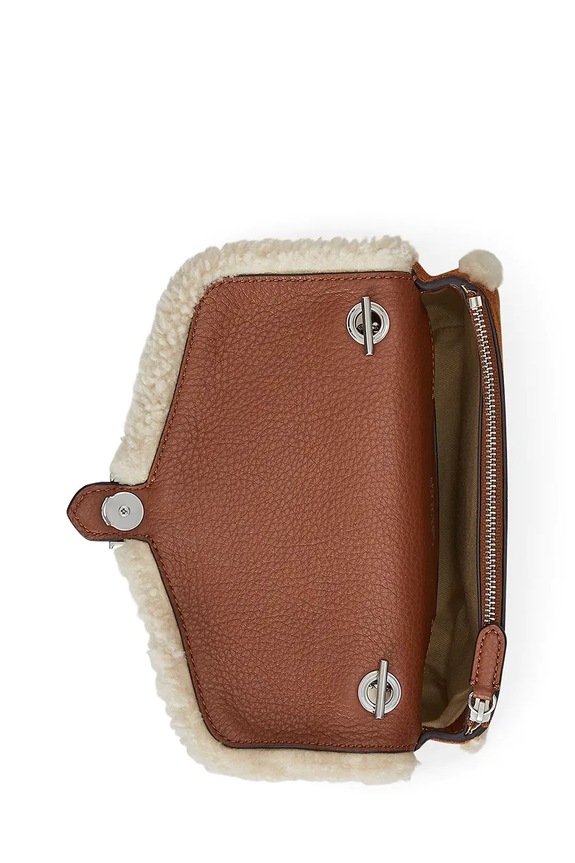 Lauren Ralph Lauren geantă de mana din piele intoarsa 432980754 maro