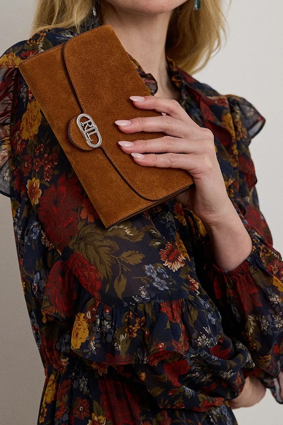 Pisemska torbica iz semiša Lauren Ralph Lauren 432980761