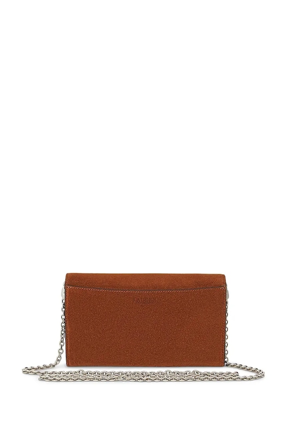 Dodatki Pisemska torbica iz semiša Lauren Ralph Lauren 432980761 rjava