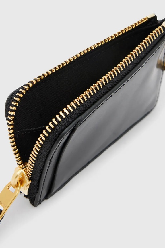 Kožená peňaženka AllSaints REMY čierna W235XA