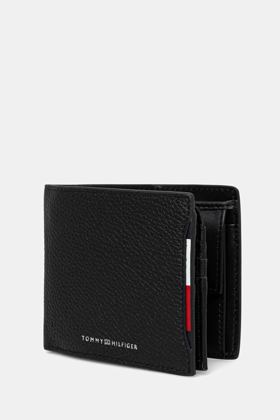 Kožni novčanik Tommy Hilfiger AM0AM13515 crna AW25