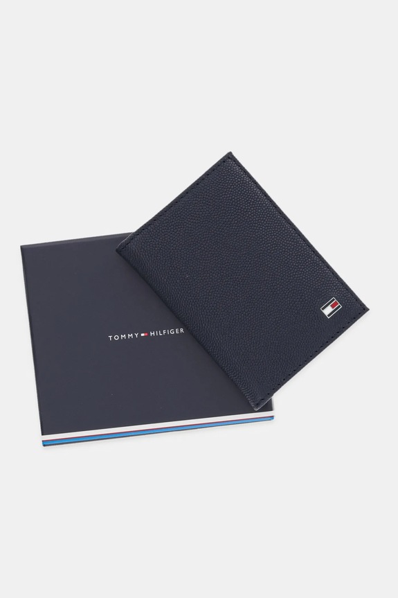 Tommy Hilfiger portacarte in pelle AM0AM13522 blu navy