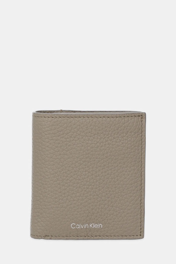 Kožni novčanik Calvin Klein bez uzorka smeđa LV04D1029G