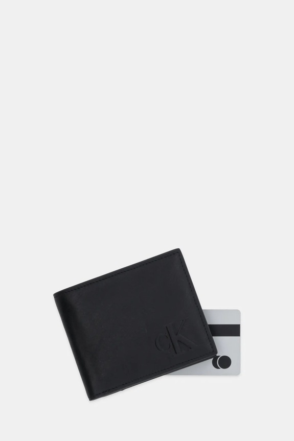 Accesorii Calvin Klein portofel de piele LV04G1071G negru