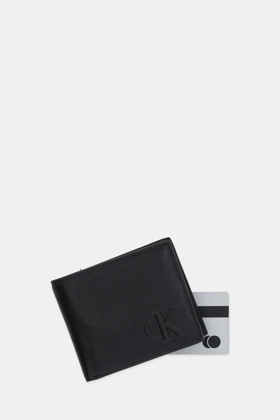 Akcesoria Calvin Klein portfel skórzany LV04G1072G czarny