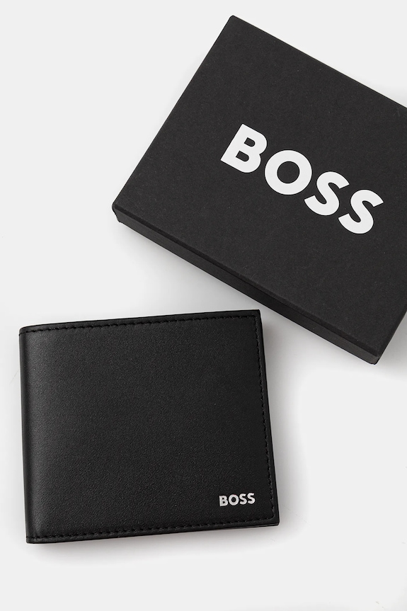 BOSS portofel de piele Randy_N_8cc negru 50548811