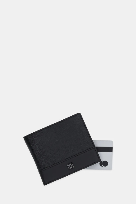 Kiegészítők HUGO bőr pénztárca 50548314 fekete