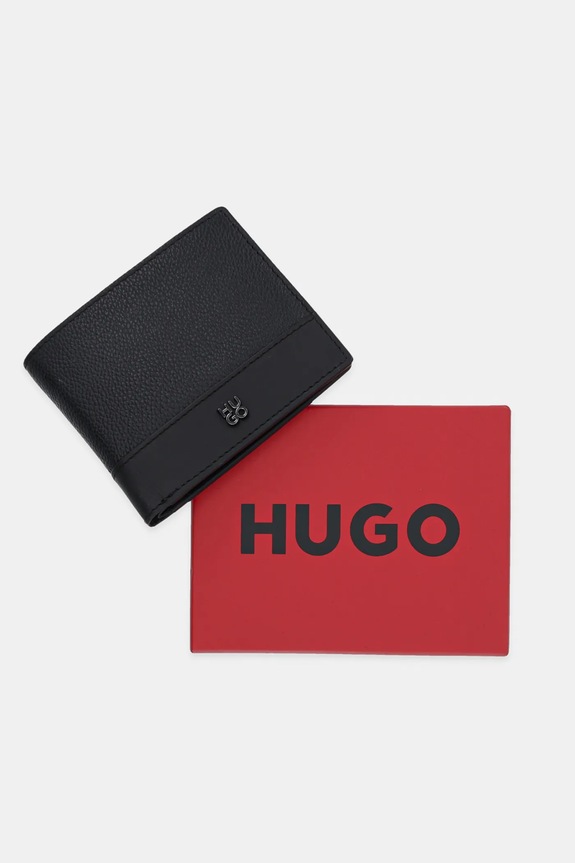 HUGO bőr pénztárca 50548314 fekete