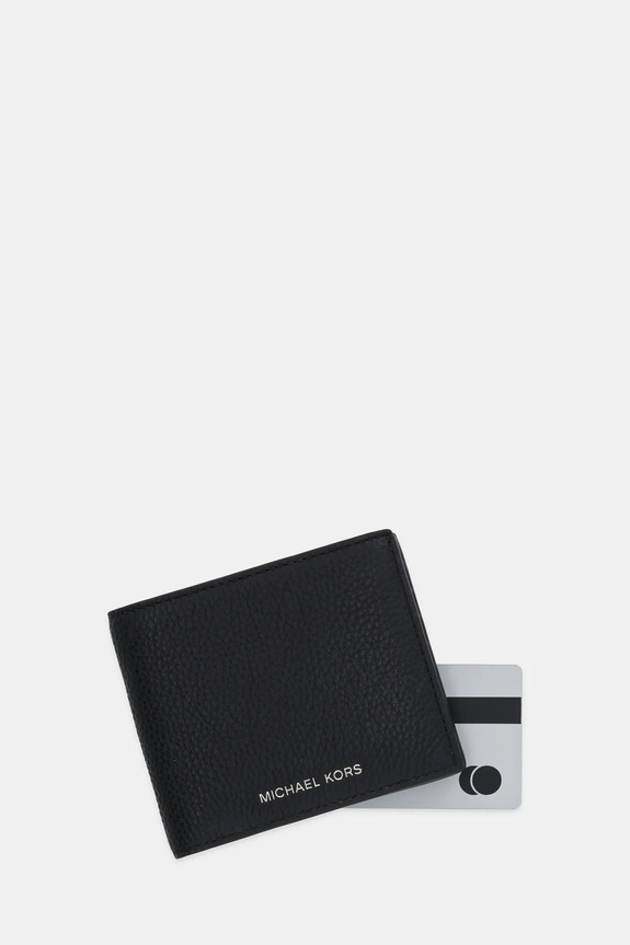 Accesorii Michael Kors portofel de piele HUDSON 39S4LHUF2L negru