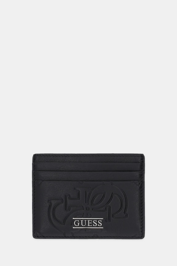 Guess portacarte in pelle BOSTON custodia per carte nero SMBOMG.LEA25