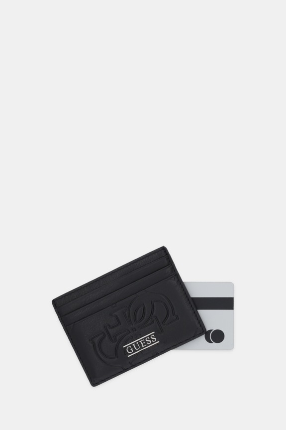 Accessori Guess portacarte in pelle BOSTON SMBOMG.LEA25 nero
