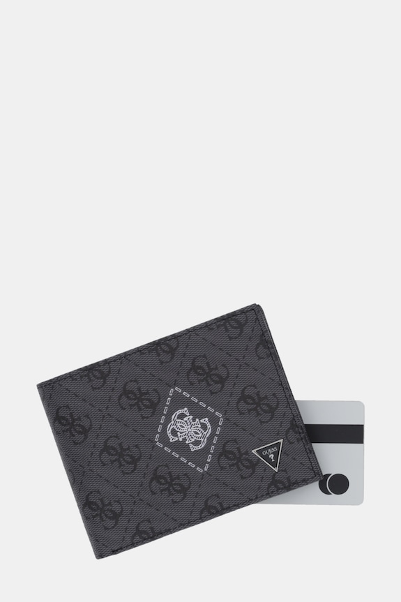 Δερμάτινο πορτοφόλι Guess MILANO γκρί SMMACT.LEA24