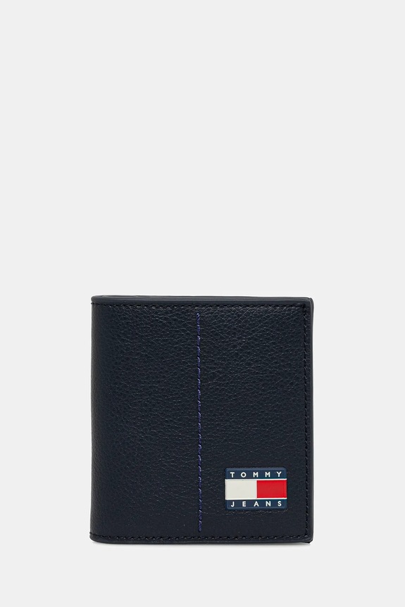 Novčanik Tommy Jeans zrnata koža mornarsko plava AM0AM13698