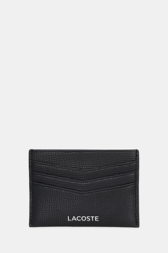 Lacoste etui na karty skórzane NH5056OI czarny AW25