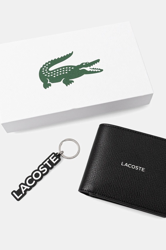Kožni novčanik Lacoste GIFTBOX crna NH5054OI