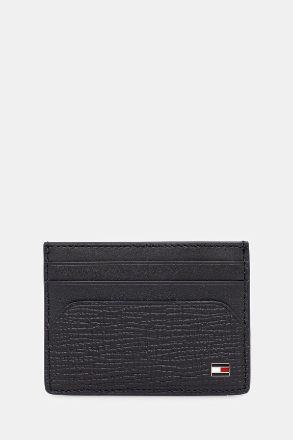 Kožni etui za kartice Tommy Hilfiger etui za kartice mornarsko plava AM0AM13707
