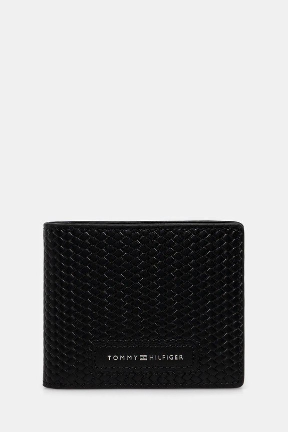 Δερμάτινο πορτοφόλι Tommy Hilfiger λείο δέρμα μαύρο AM0AM13728