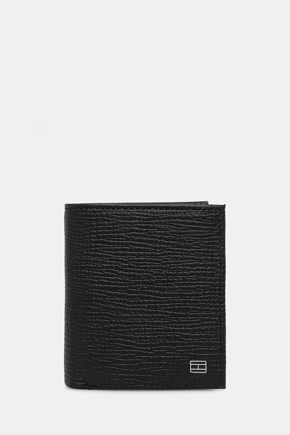 Tommy Hilfiger portafoglio in pelle pelle fiore nero AM0AM13839
