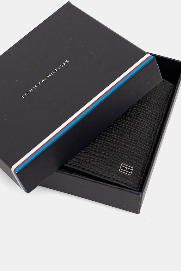 Tommy Hilfiger portafoglio in pelle nero AM0AM13839