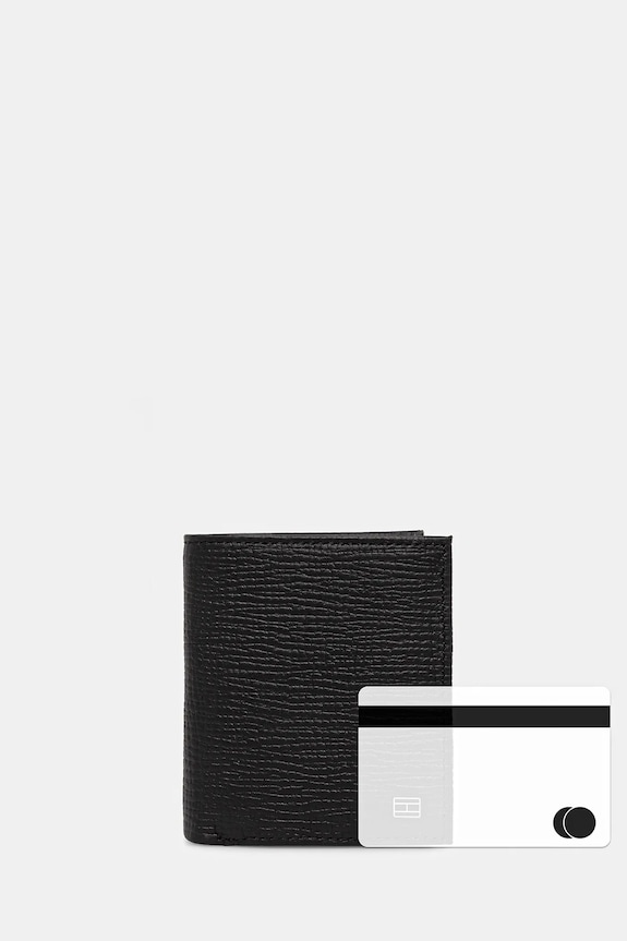 Tommy Hilfiger portafoglio in pelle AM0AM13839 nero