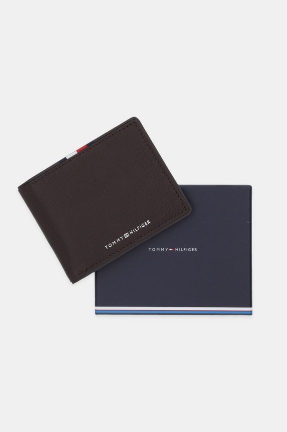Δερμάτινο πορτοφόλι Tommy Hilfiger AM0AM13739 καφέ