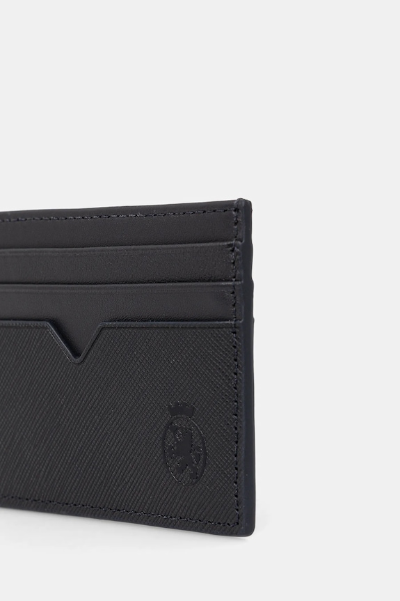 Accesorii Tommy Hilfiger card holder din piele și breloc AM0AM13779 bleumarin