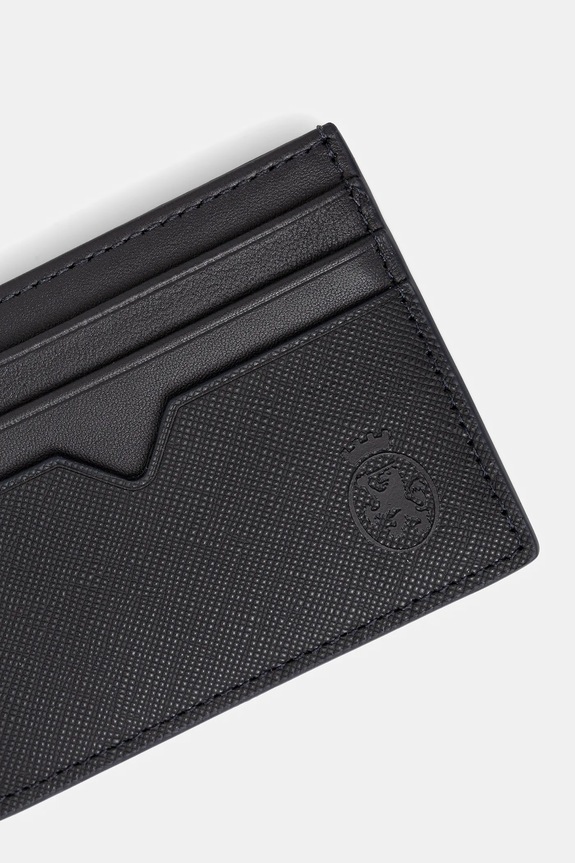 Tommy Hilfiger card holder din piele și breloc bleumarin AM0AM13779