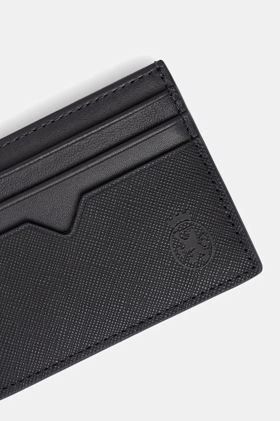 Tommy Hilfiger card holder din piele și breloc bleumarin AM0AM13779
