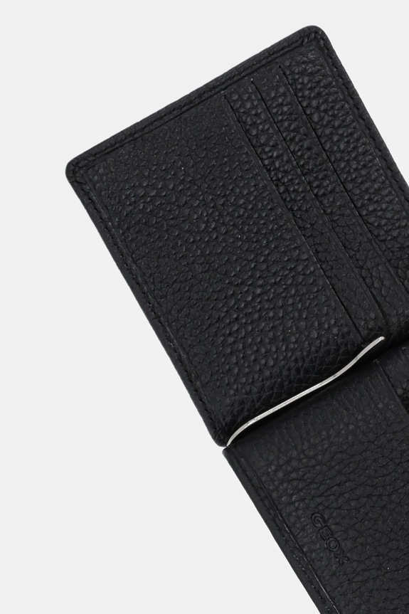 Geox etui na karty skórzane czarny U35JFD.00046
