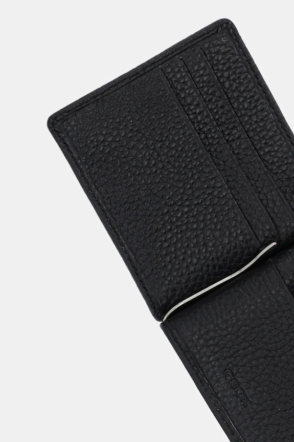 Geox etui na karty skórzane czarny U35JFD.00046
