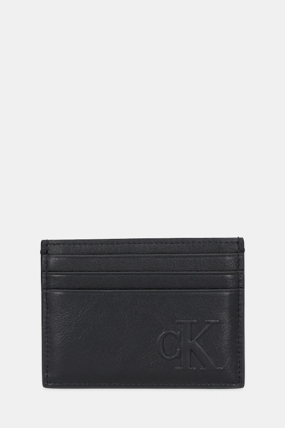 Kožni etui za kartice Calvin Klein etui za kartice crna LV04G1070G